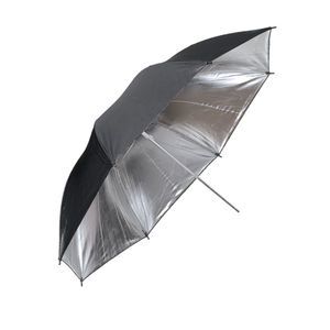 Фото зонт чорно-срібний Falcon 90см